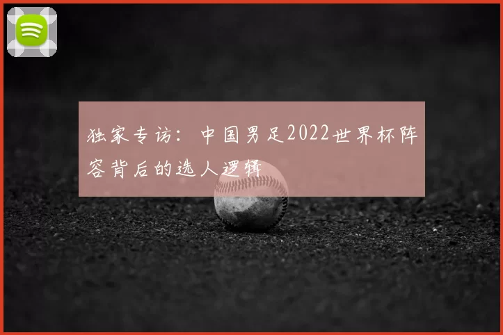 独家专访:中国男足2022世界杯阵容背后的选人逻辑